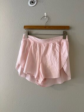 LULULEMON “Fast and Free” Light Pink Women's Layered Athletic Shorts - RARE